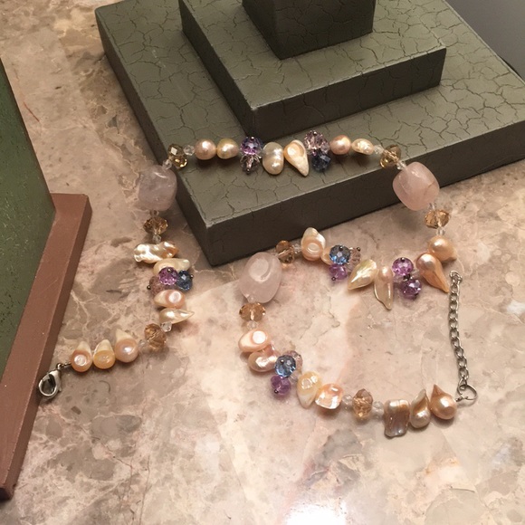 Real Stone Crystal Necklace - Picture 5 of 8